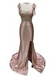 Ava Presley 42219 Bow Strap Illusion Corset Bodice Dress