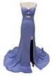 Ava Presley 42316 High Slit Lace-Up Back Strapless Dress