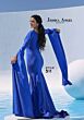 Jessica Angel 311 Floor-Length Sleeves Plunging Neck Dress