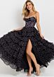 Jovani 49087 Layered Ruffle Skirt Polka Dot Dress
