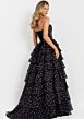 Jovani 49087 Layered Ruffle Skirt Polka Dot Dress