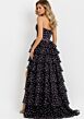 Jovani 49087 Layered Ruffle Skirt Polka Dot Dress