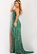 Jovani 49232 Sweep Train Pointed Sweetheart Neckline Dress