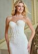 Jovani JB40013 Lace Applique Strapless Sweetheart Neck Bridal Dress