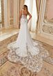 Mori Lee 3431 Tessa Cutaway Train Plunging Neck Plus Size Bridal Gown