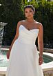 Mori Lee 3432 Tina Strapless Draped Bodice Plus Size Bridal Gown