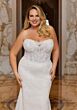 Mori Lee 3433 Tasha Cowl Neck Draped Sleeve Plus Size Bridal Gown