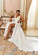 Mori Lee 3437 Tia Corset Back V-Neck Plus Size Bridal Gown
