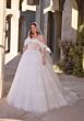 Mori Lee 3470 Claudia Floral Off The Shoulder Plus Size Wedding Dress