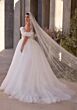 Mori Lee 3470 Claudia Floral Off The Shoulder Plus Size Wedding Dress