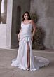 Mori Lee 3473 Vipsania Scoop Neck Draped Plus Size Wedding Gown