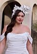 Mori Lee 3479 Rea High Slit Off-The-Shoulder Plus Size Bridal Gown