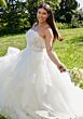Mori Lee 3451 Santina Strapless Flounce Skirt Plus Size Wedding Dress