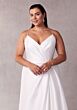 Mori Lee 3452 Stefi Draped Bodice A-Line Satin Plus Size Wedding Dress