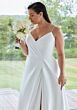 Mori Lee 3452 Stefi Draped Bodice A-Line Satin Plus Size Wedding Dress