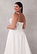 Mori Lee 3453 Sunset Basque Waist Bow Strap Plus Size Wedding Dress