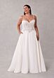 Mori Lee 3453 Sunset Basque Waist Bow Strap Plus Size Wedding Dress