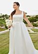 Mori Lee 3454 Sway Square Neck Pleated Skirt Plus Size Wedding Gown