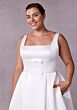 Mori Lee 3454 Sway Square Neck Pleated Skirt Plus Size Wedding Gown