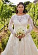 Mori Lee 3455 Shenna Lace Sleeve Illusion Neck Plus Size Wedding Gown