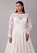 Mori Lee 3455 Shenna Lace Sleeve Illusion Neck Plus Size Wedding Gown