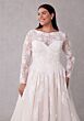 Mori Lee 3455 Shenna Lace Sleeve Illusion Neck Plus Size Wedding Gown