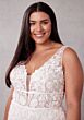 Mori Lee 3457 Silver V-Neck Scoop Back Lace Plus Size Bridal Dress