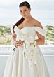Mori Lee 3458 Sophira Pleated Skirt Draped Bust Plus Size Bridal Dress