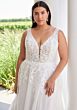 Mori Lee 3459 Sequoia Plunging Neck V-Back Plus Size Bridal Dress
