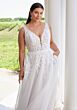 Mori Lee 3459 Sequoia Plunging Neck V-Back Plus Size Bridal Dress
