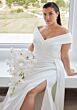 Mori Lee 3460 Siana Portrait Neck Overskirt Plus Size Bridal Gown