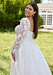 Mori Lee 3462 Sola Illusion Sleeve Basque Waist Plus Size Bridal Gown