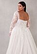 Mori Lee 3462 Sola Illusion Sleeve Basque Waist Plus Size Bridal Gown