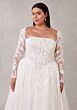 Mori Lee 3462 Sola Illusion Sleeve Basque Waist Plus Size Bridal Gown