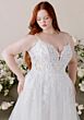 Mori Lee 1020001 Sognare Spaghetti Strap A-Line Plus Size Wedding Gown