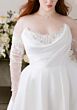 Mori Lee 1020003 Rosalia Scoop Neck Pleated Plus Size Wedding Gown