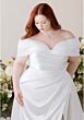 Mori Lee 1020004 Canna High Slit Draped Bodice Plus Size Wedding Gown
