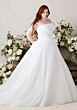 Mori Lee 1020010 Alora Beaded Waist Strapless Plus Size Bridal Gown
