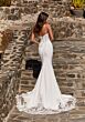 Mori Lee 4462 Ripley Notched Neck Embroidered Bodice Wedding Dress
