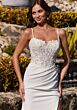 Mori Lee 4462 Ripley Notched Neck Embroidered Bodice Wedding Dress