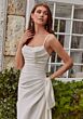Mori Lee 4464 Ruby Scoop Neck Removable Bow Wedding Dress