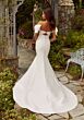 Mori Lee 4475 Raven Bow Back Strapless Bridal Dress