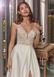 Mori Lee 4480 Ramona High Slit V-Back Bridal Gown