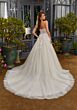 Mori Lee 4482 Rosalie Draped Bodice Strapless V-Neck Wedding Dress