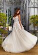 Mori Lee 4482 Rosalie Draped Bodice Strapless V-Neck Wedding Dress