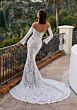 Mori Lee 1365 Talisa Scalloped Hem Floral Lace Wedding Dress