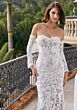 Mori Lee 1365 Talisa Scalloped Hem Floral Lace Wedding Dress