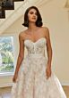 Mori Lee 1366 Temperance Sweetheart Neck Lace Topper Wedding Dress