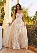 Mori Lee 1369 Twyla Lace Overskirt Removable Sleeve Wedding Dress