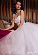 Mori Lee 15067 Tracy Flounce Skirt Draped Bodice Wedding Gown